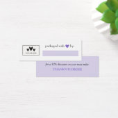 Paars hart verpakt met liefde Voeg Logo toe Mini Visitekaartjes (Bureau)