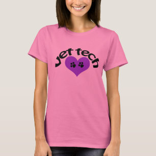 Paars hart vet t-shirt
