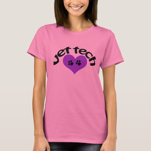 Paars hart vet t-shirt (Voorkant)