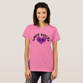Paars hart vet t-shirt (Voorkant volledig)