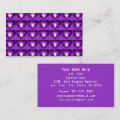 Paars hart visitekaartje paars (Voorkant / Achterkant)