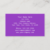 Paars hart visitekaartje paars (Achterkant)