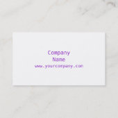 Paars hart visitekaartje zijde wit (Achterkant)