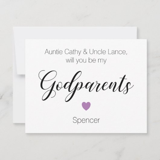 Paars hart... zal jij mijn ouders voorstellen? kaart (Voorkant)