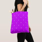 Paars hartenpatroon tote bag (Dichtbij)