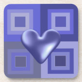 Paars hartontwerp onderzetter (Voorkant)