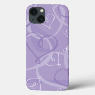 Paars hartpatroon Case-Mate iPhone case