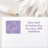 Paars hartpatroon etiket (Insitu)