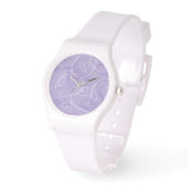 Paars hartpatroon horloge (Hoek)