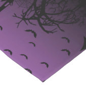 Paars Haunted Halloween House en Bats Korte Tafelloper (Hoek)