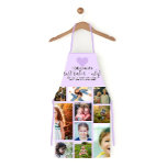 Paars Heart Best Baker Chef Grandma Photo Collage Schort<br><div class="desc">Dit schattige en zoete schort is perfect voor elke oma. Het bevat 13 aanpasbare foto's van haar prachtige kleinkinderen. Het bevat ook het citaat, "Proud Grandma. De beste bakker en chef, die elk kleinkind met liefde en genegenheid bejegent", in zwarte handgeschreven cursieve typografie en paars hart bovenop een pastel lila...</div>