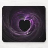 Paars Heart Fractal Mousepad Muismat (Voorkant)