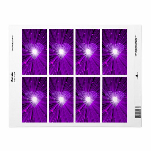 Paars Heart label (Full Sheet)