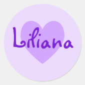Paars Heart Lavender Ronde Sticker (Voorkant)