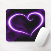 Paars Heart Mousepad Muismat (Met muis)