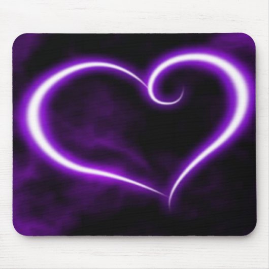 Paars Heart Mousepad Muismat (Voorkant)