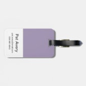 Paars Heart S-Shield Bagagelabel (Achterkant horizontaal)