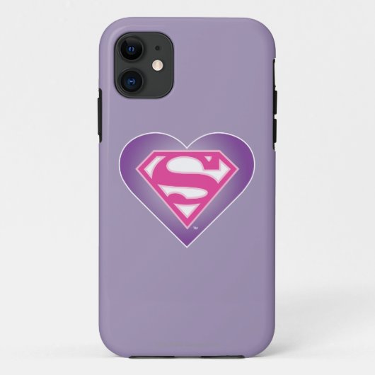 Paars Heart S-Shield Case-Mate iPhone Case (Achterkant)