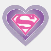 Paars Heart S-Shield Hart Sticker (Voorkant)