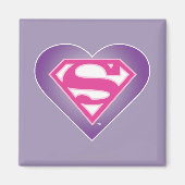 Paars Heart S-Shield Magneet (Voorkant)