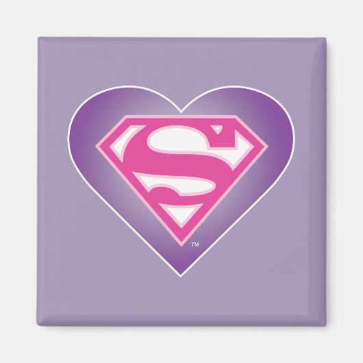 Paars Heart S-Shield Magneet (Voorkant)