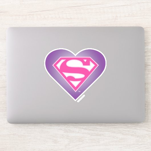 Paars Heart S-Shield Sticker (Computer)