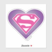 Paars Heart S-Shield Sticker (Vel)