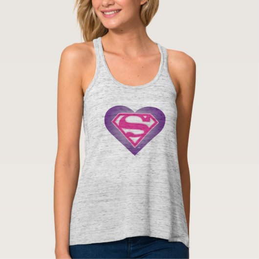 Paars Heart S-Shield Tanktop (Voorkant)