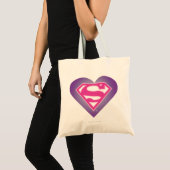 Paars Heart S-Shield Tote Bag (Voorkant (product))