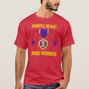 Paars Heart Vietnam Veteraan T-shirt