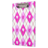 Paars Hearts Argyle Klembord (Links)