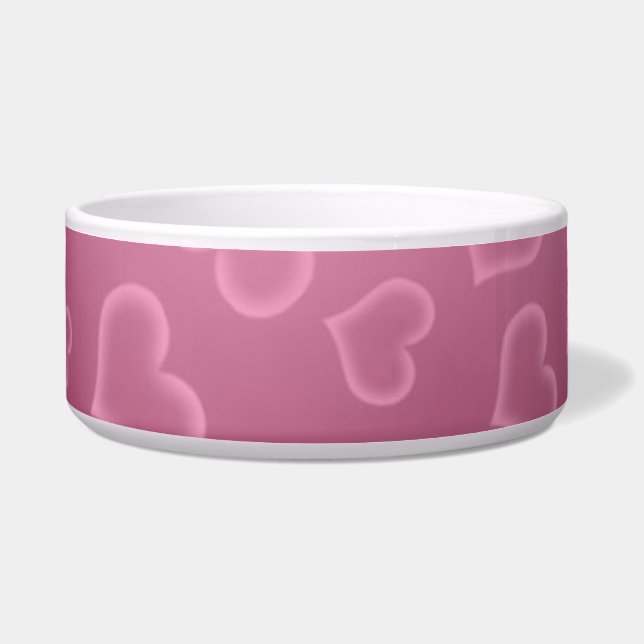 Paars Hearts Pet Bowl Voerbakje (Voorkant)