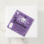 Paars hebben een Spooktaculaire Halloween Bedankjes Labels (In situ)