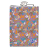 Paars hedendaagse schedels heupfles (Achterkant)