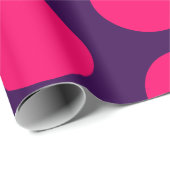 paars & heet roze Polk Stippen verjaardag Cadeaupapier (Rol Hoek)
