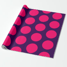 paars & hete roze polka stippen verjaardag
