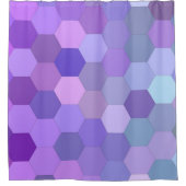 paars hexagon douchegordijn (Voorkant)