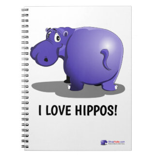 Paars Hippo Notitieblok Notitieboek