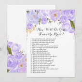 paars Hoe goed ken je de bruid? Kaart (Voorkant / Achterkant)