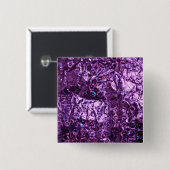 Paars hologrampapier vierkante button 5,1 cm (Voorkant /achterkant)