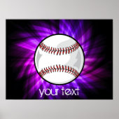 Paars honkbal; Softball Poster (Voorkant)