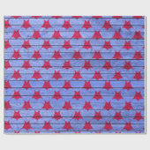 Paars Hood Heart Patroon Cadeaupapier (Vlak)