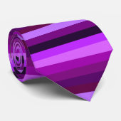 Paars horizontale strepen Stropdas (Opgerold)
