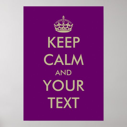 Paars houden sjabloon poster kalm |  (Voorkant)