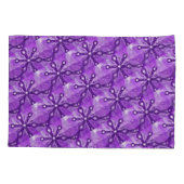 Paars hout en symbool kussensloop (Achterkant)