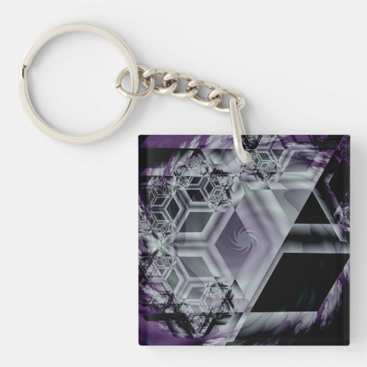 Paars-Hue AcrylSleutelhanger Sleutelhanger (voorkant)