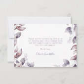 Paars huwelijk bedankkaart (Achterkant)