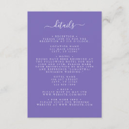 Paars huwelijk informatiekaartje