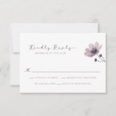 Paars huwelijk RSVP kaartje (Voorkant)