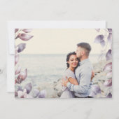 Paars huwelijk save the date (Achterkant)